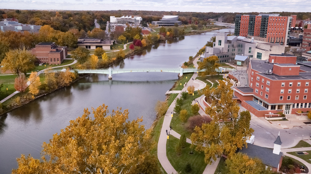 Hubbard Park and Iowa River Drone