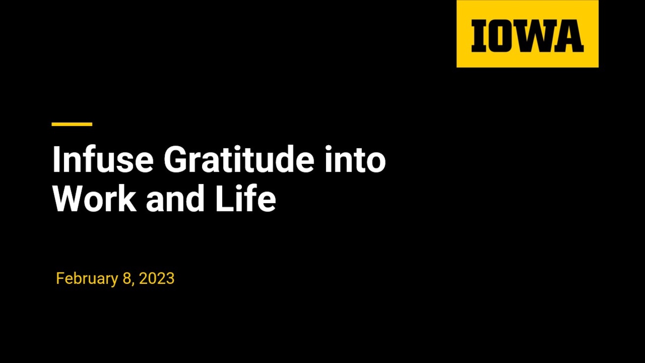 Infusing Gratitude into Work and Life